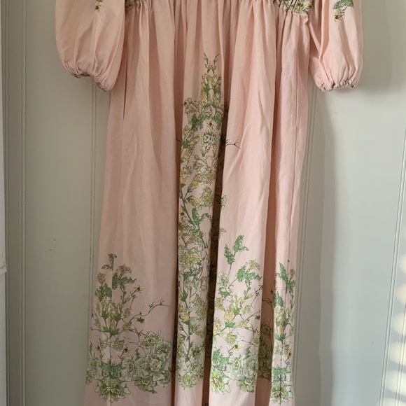 Max Studio Pink Floral Long Sleeve Maxi Dress - Picture 6 of 8